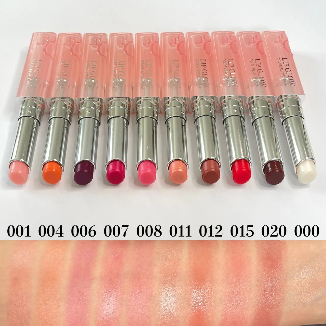 Dior ディオール アディクト リップグロウ 全色比較 全色レビュー 全色スウォッチ 美容家 立花ゆうり