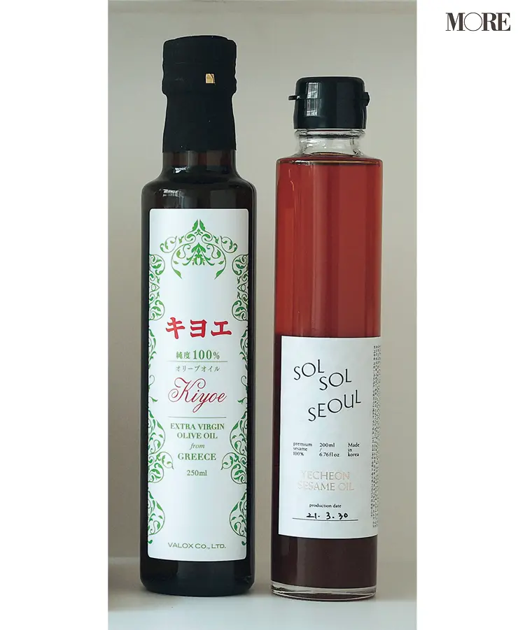 『SOLSOL SEOUL』のごま油、『キヨエ』のオリーブ油