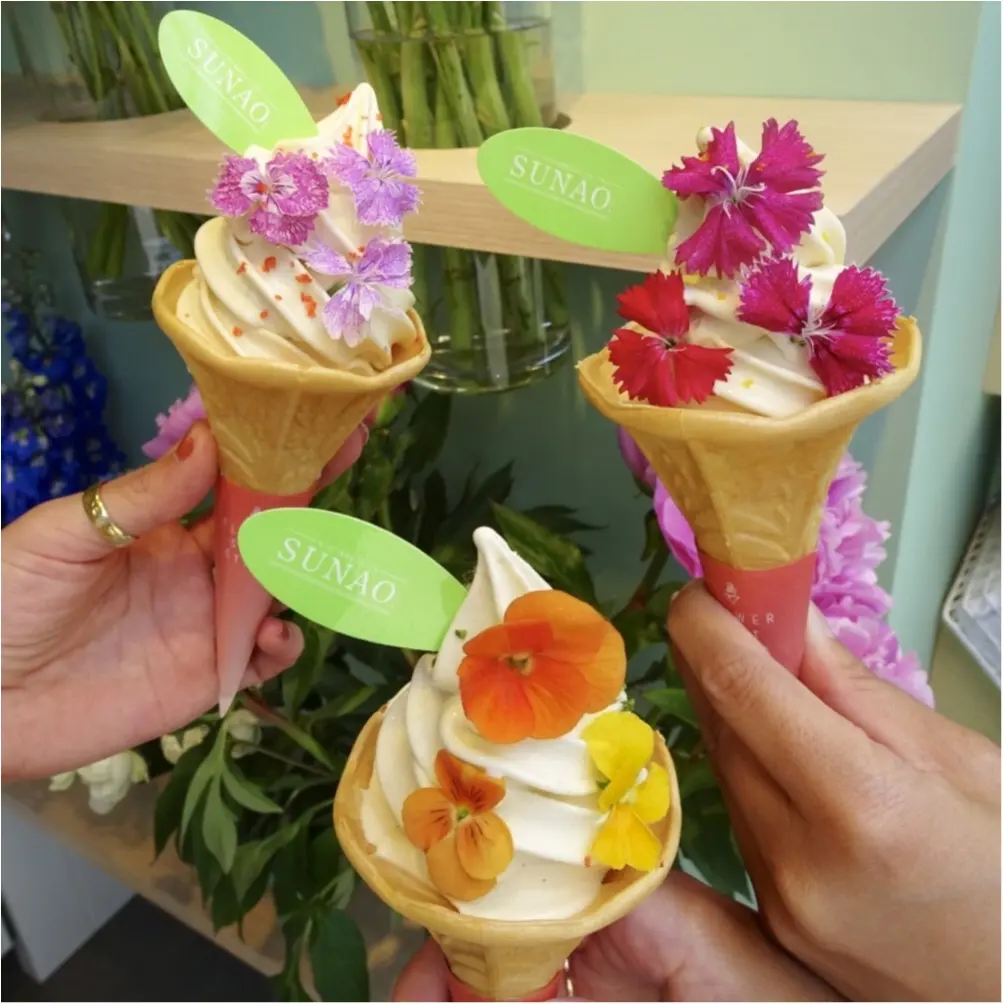 可愛くってカロリー控えめ! 花束みたいなソフトクリームが食べられるのは5/27まで♡_1