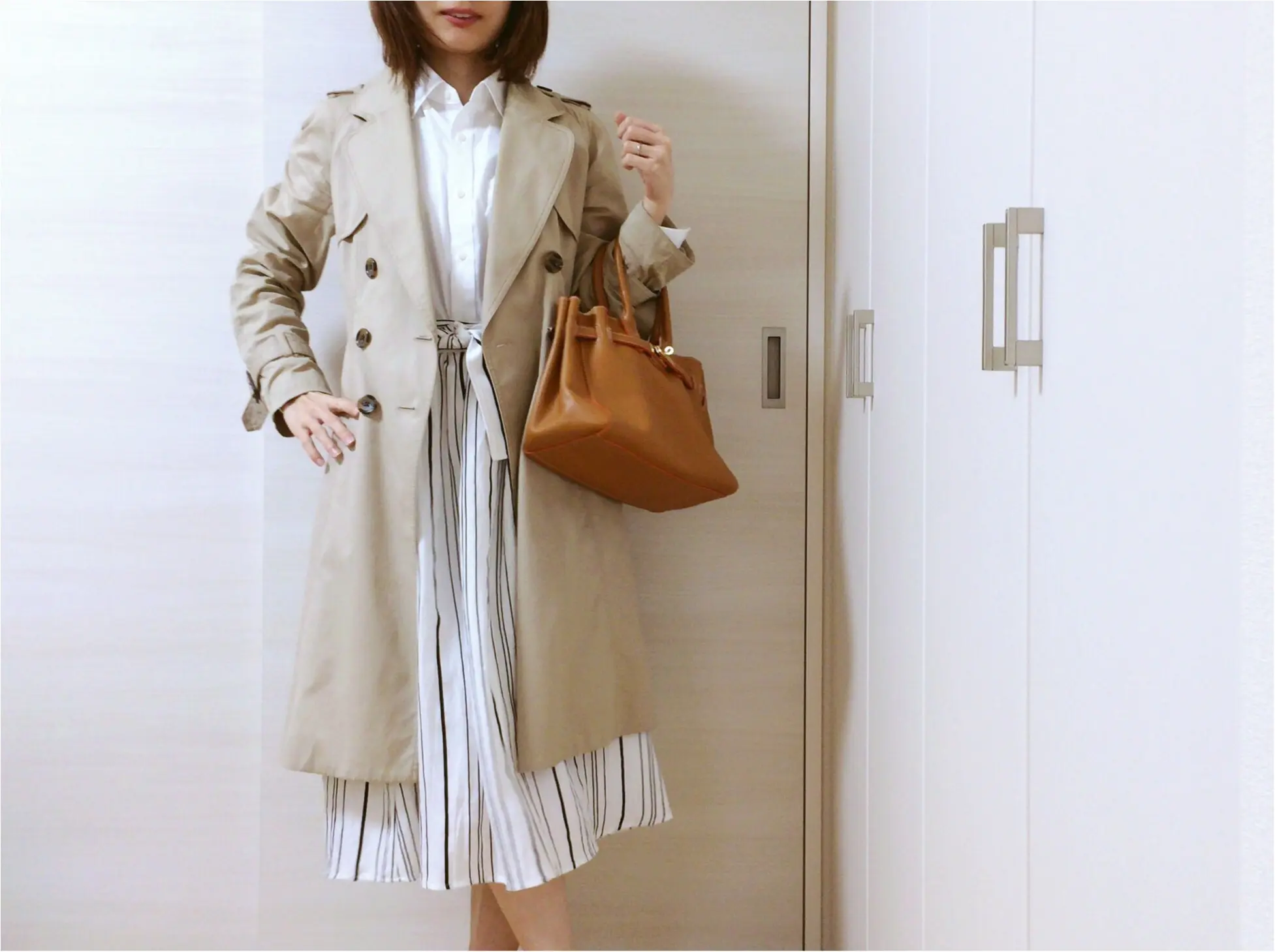 佐藤ありさコラボ服『FlowerDays』流行《ストライプ》リネン風スカートは着回しも着心地も楽チン!_11