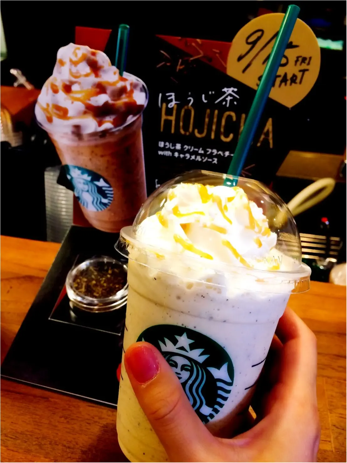 ♡スタバ*ほうじ茶 クリームフラペチーノ♡_1