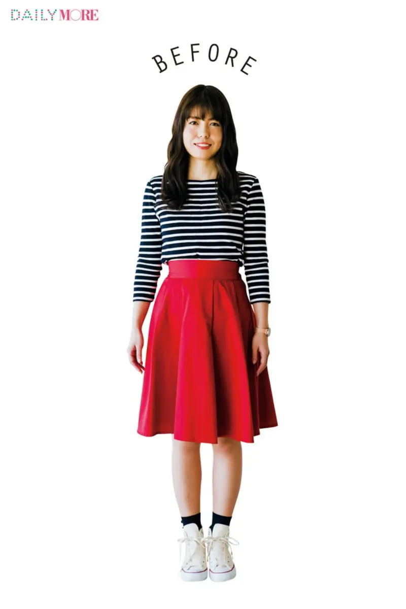 お悩み フレアスカートが子供っぽくなる スタイリストの石上美津江さんがたった3ステップで解決します ファッション コーディネート 代 Daily More