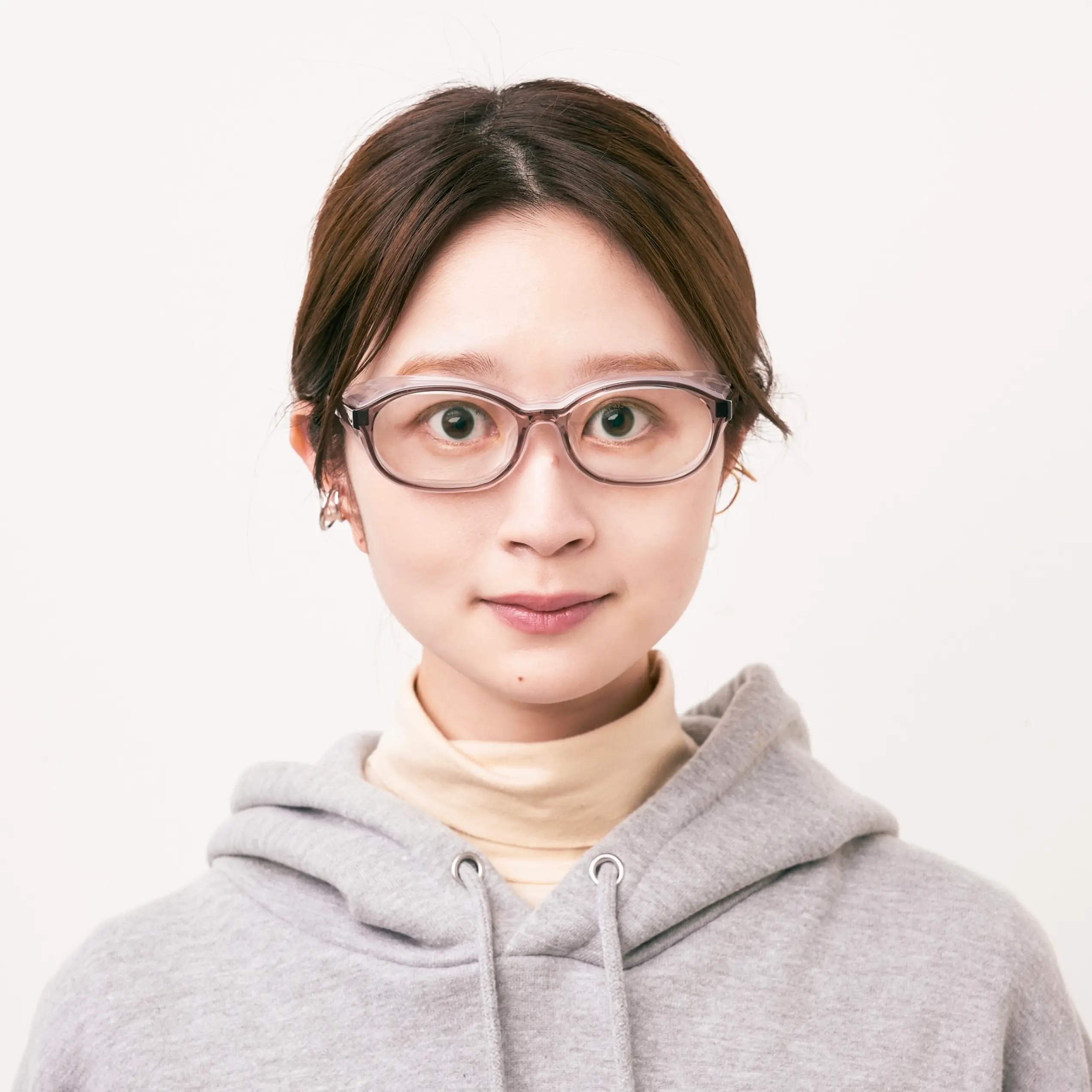 ジンズプロテクトプロをかけた正面写真