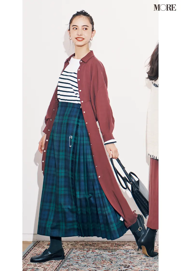 『ZARA』の6355円のシャツワンピースで小顔見え! その着回し力を立証!_2