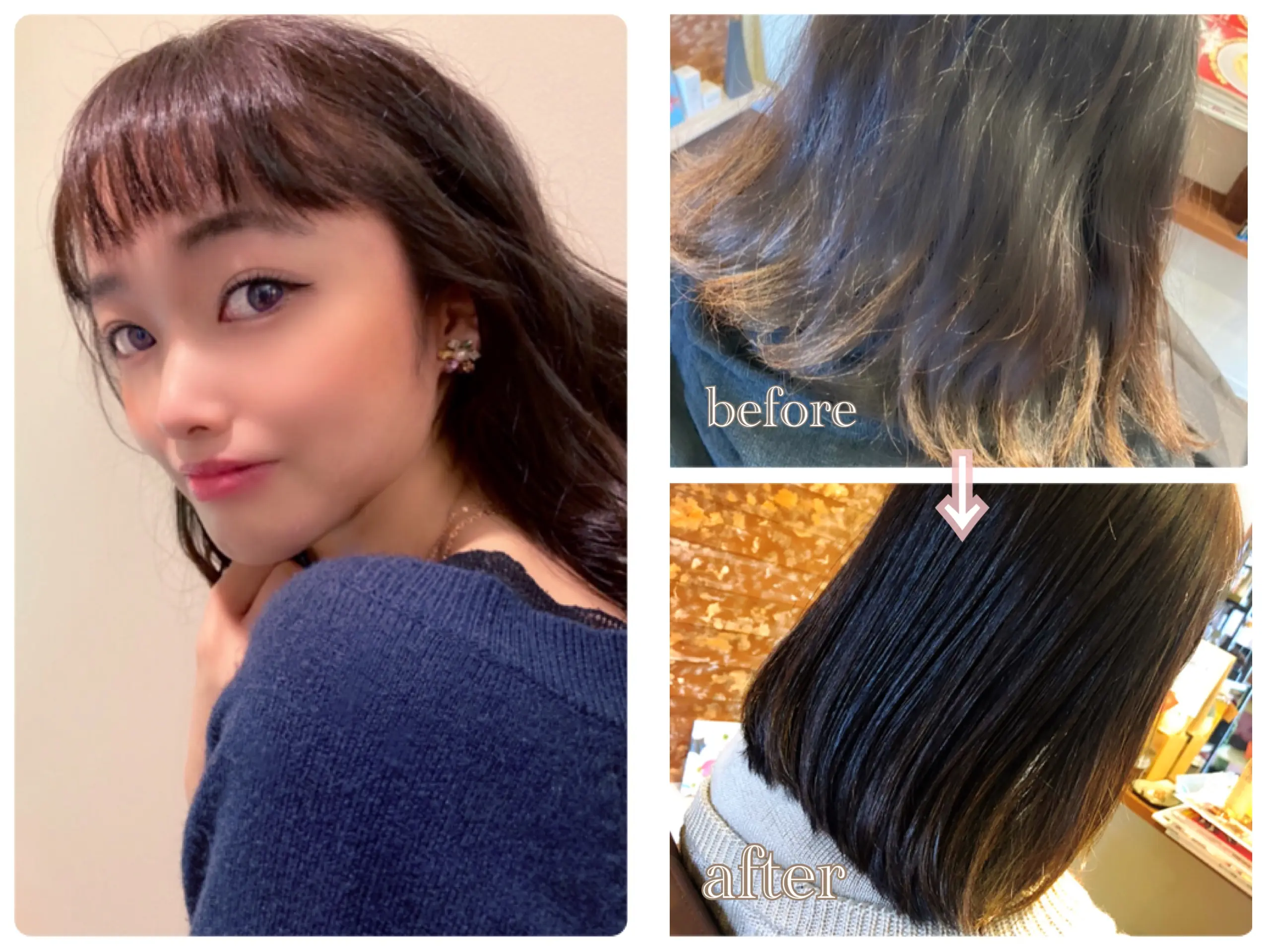 【カラーbefore⭐︎after】ラベンダーカラーを入れて黄ばみをカバーしました♩_6