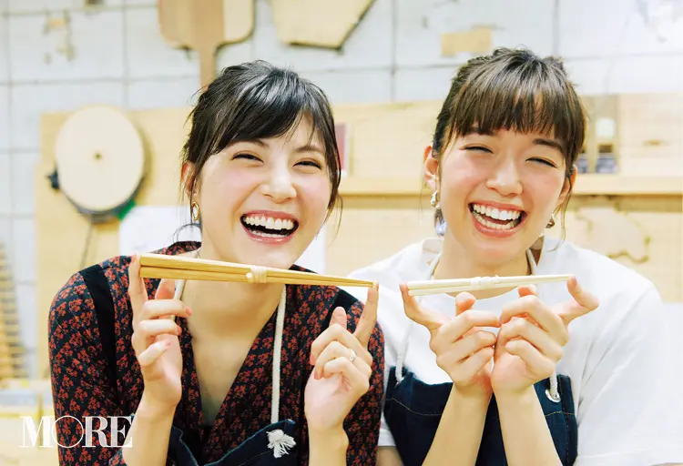 佐藤ありさと、『Makers' Base Tokyo』で箸作り! 可愛すぎる姿に惚れ惚れ。【佐藤栞里のちょっと行ってみ!?】_4