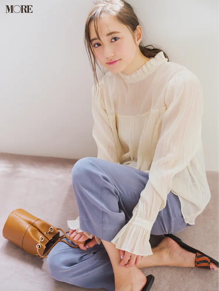 【今日のコーデ】<鈴木友菜>旬の透けるブラウスに着替えるだけで簡単ワンツーがとびきり華やかに♡_1