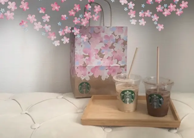 【スタバ】踊るクマに癒される♡QRコードから簡単に楽しめるARベアリスタ&満開のさくら_3