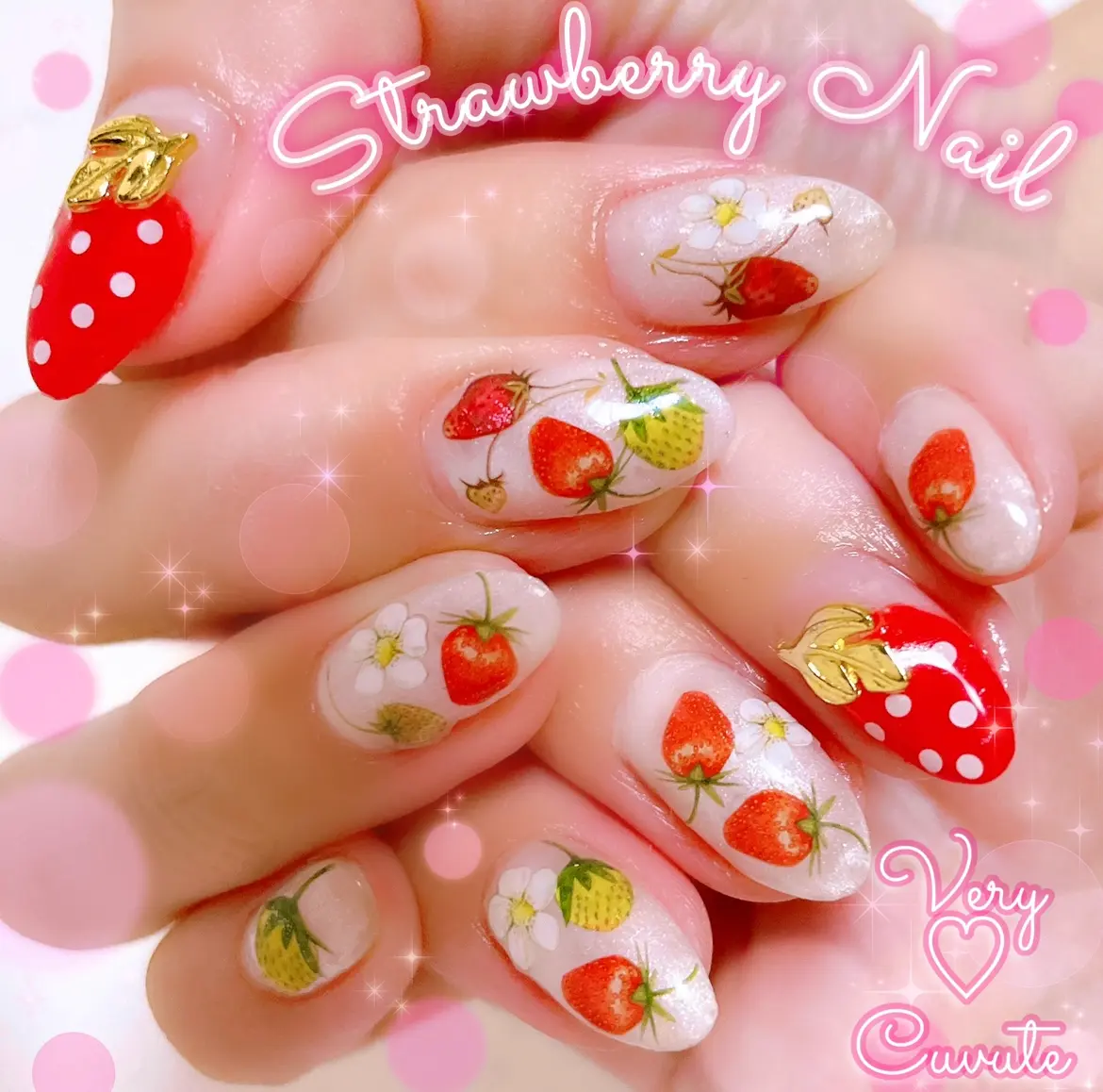 Sweet Nail 今月はいちごネイルにしてみました Moreインフルエンサーズブログ Daily More