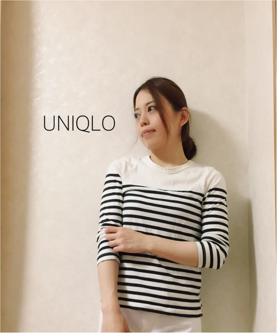 UNIQLOボーダー×MUJIストール★プチプラでつくるリラックスカジュアル★_1