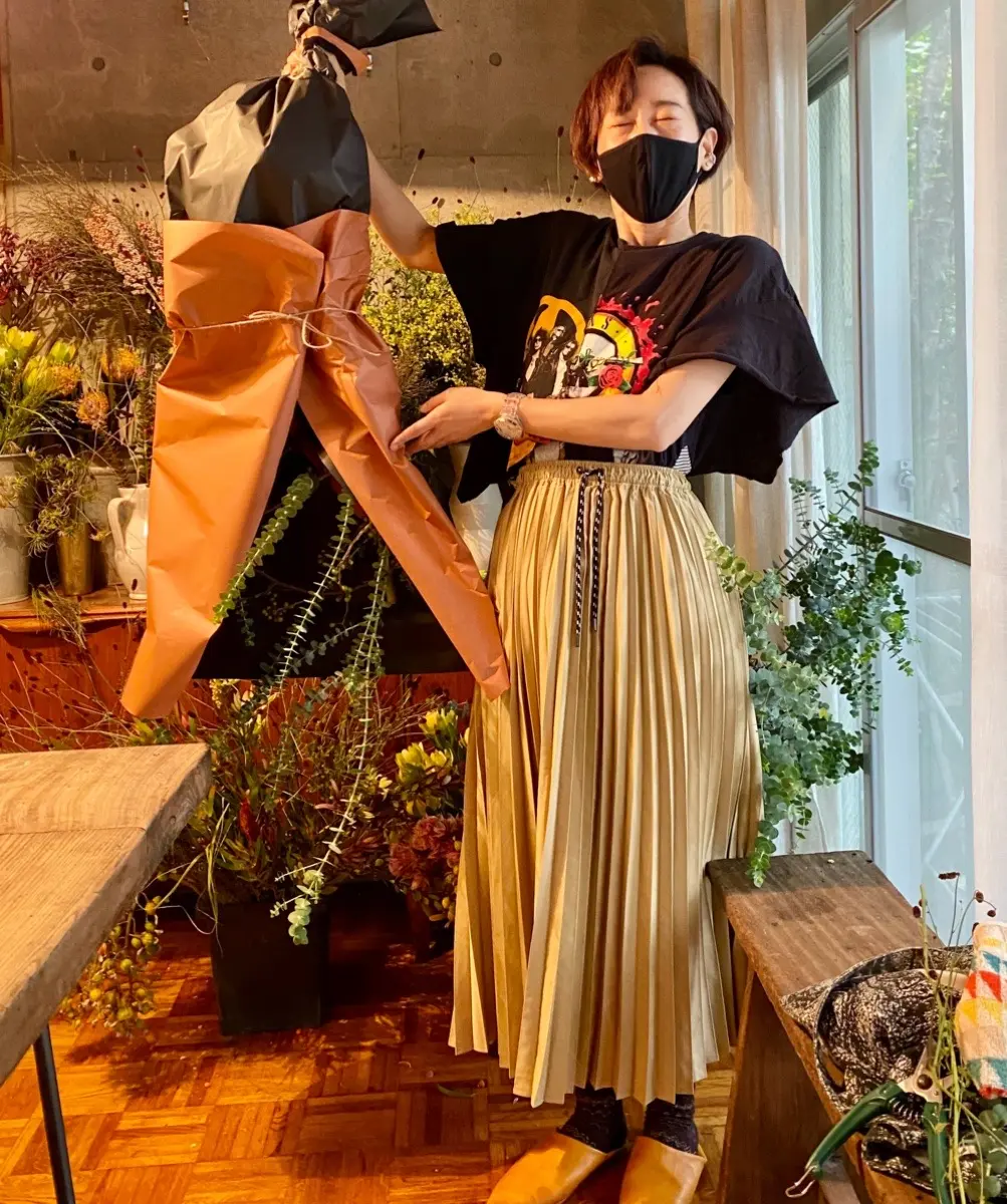 ワークマンの撥水ライトプリーツスカートを作業服がわりにした着回しコーデ