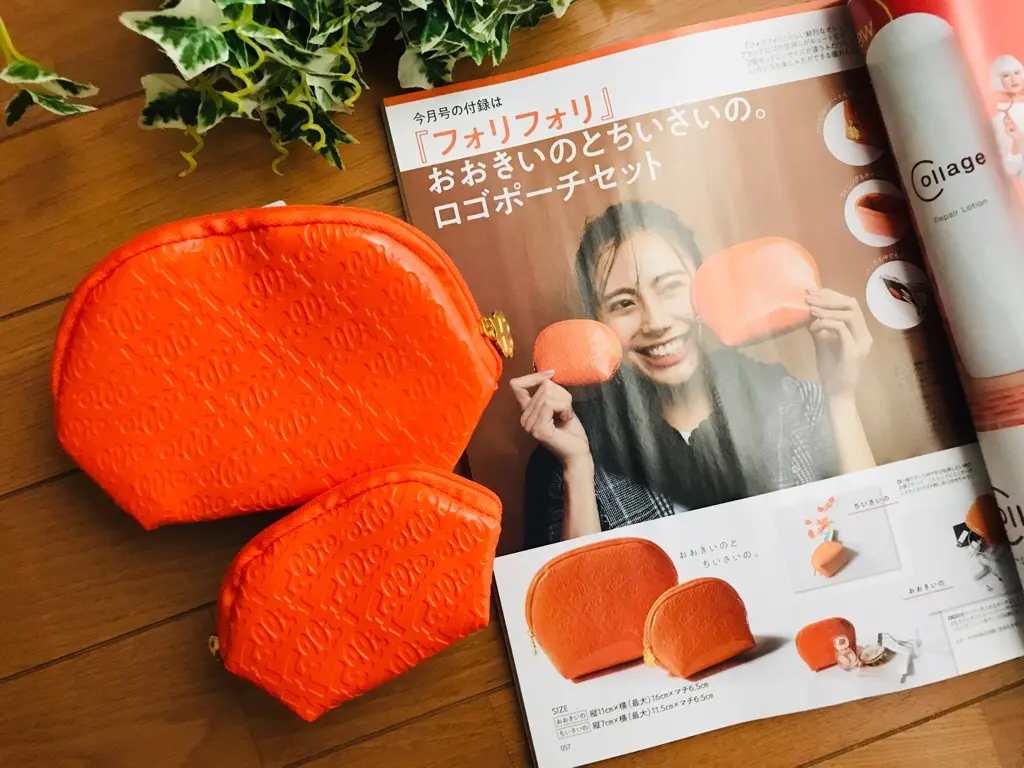 【MORE12月号】今月買うべき神付録!《Folli Follie》大小ロゴポーチセットが可愛すぎ♡_1
