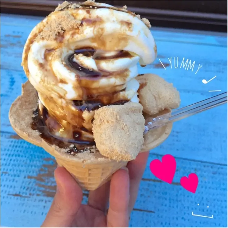 【FOOD】人気の信玄餅がソフトクリームに♥食べられるのはここ♪_5