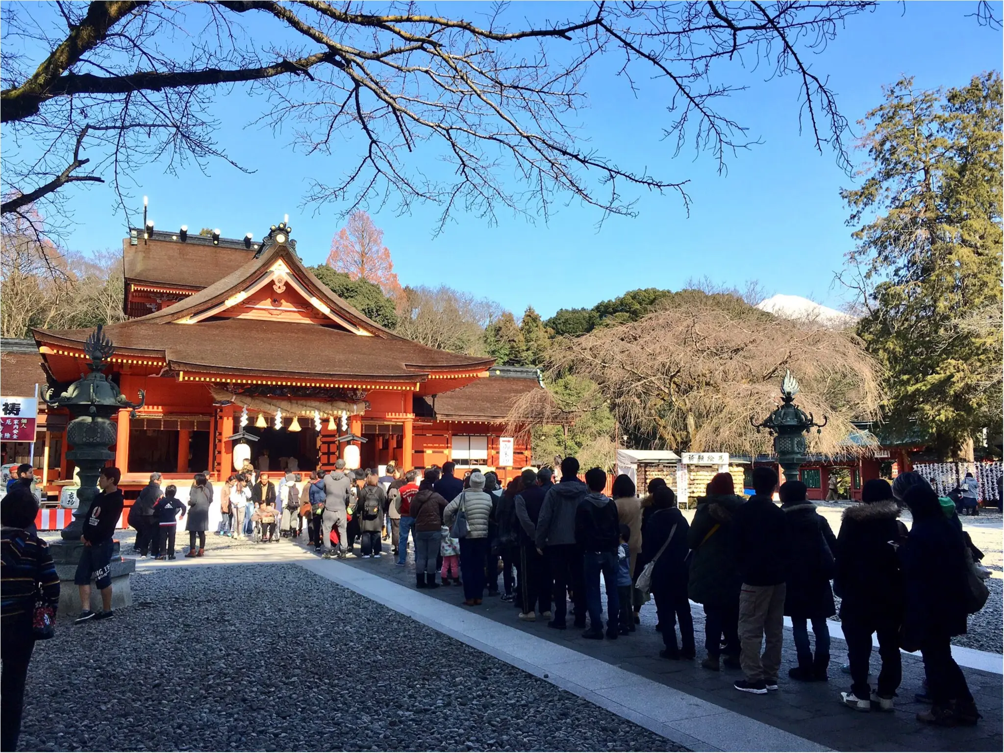 境内から富士山が見える♡全国1,300社ある浅間神社の総本社【富士山本宮浅間大社】に初詣に行ってきました(*´ ˘ `*)_2
