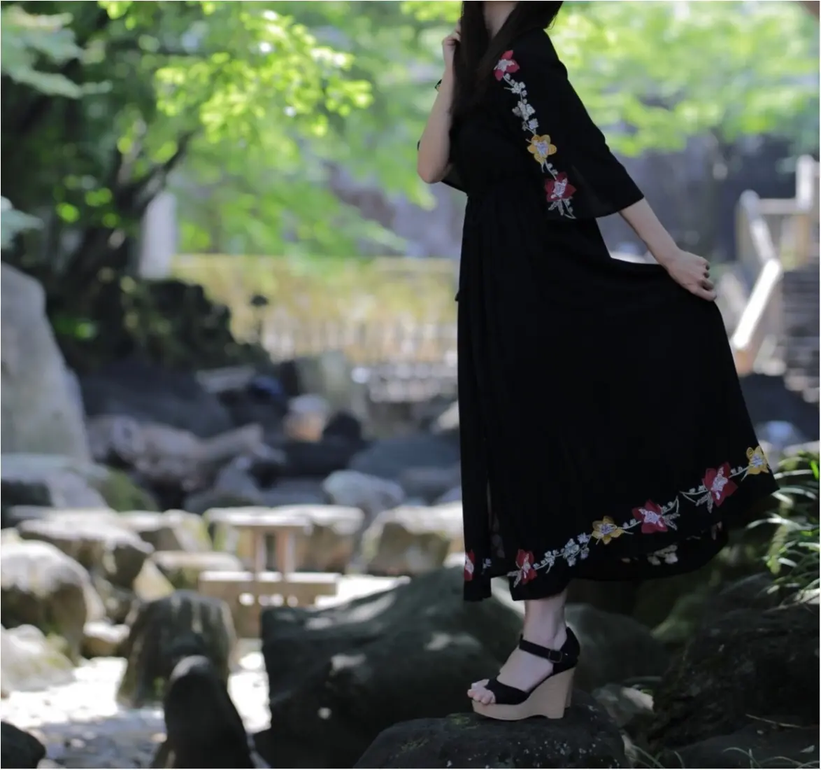 花柄刺繍の存在感が◎1枚で着れちゃう○○のワンピースに一目惚れ☺︎_5