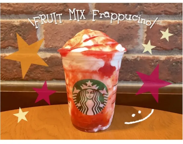 【FOOD】今年の苺はどう楽しむ♡?私はフルーツミックスフラペチーノ♡_1