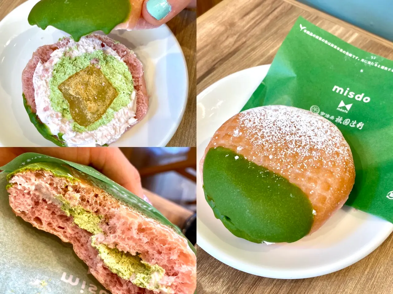 「misdo meets 祇園辻利 第一弾 咲く抹茶」の「わらびもち桜&宇治抹茶ホイップ」