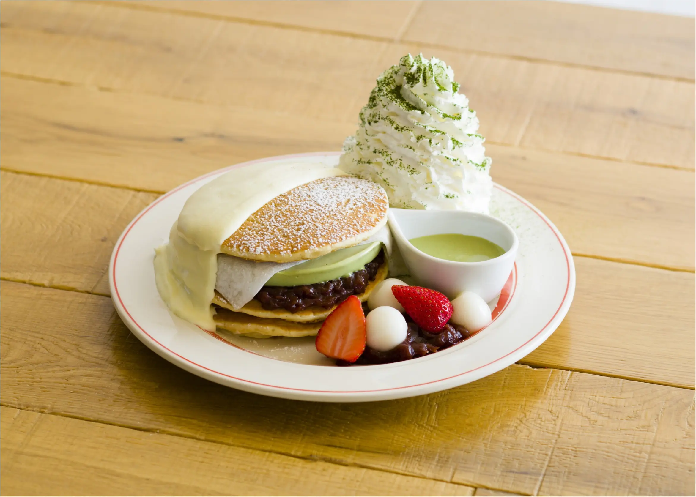 エッグスンシングス 京都四条店 限定 7 31 月 までの3周年記念パンケーキは 大好きな宇治抹茶 グルメ Daily More