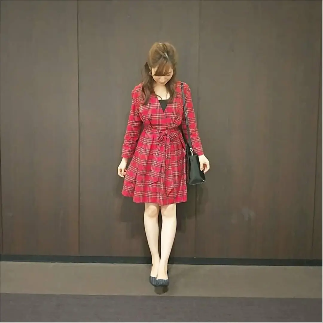 ZARAで見つけた「高見え秋物コート + チェック柄ワンピース=2点で¥13,980」_4