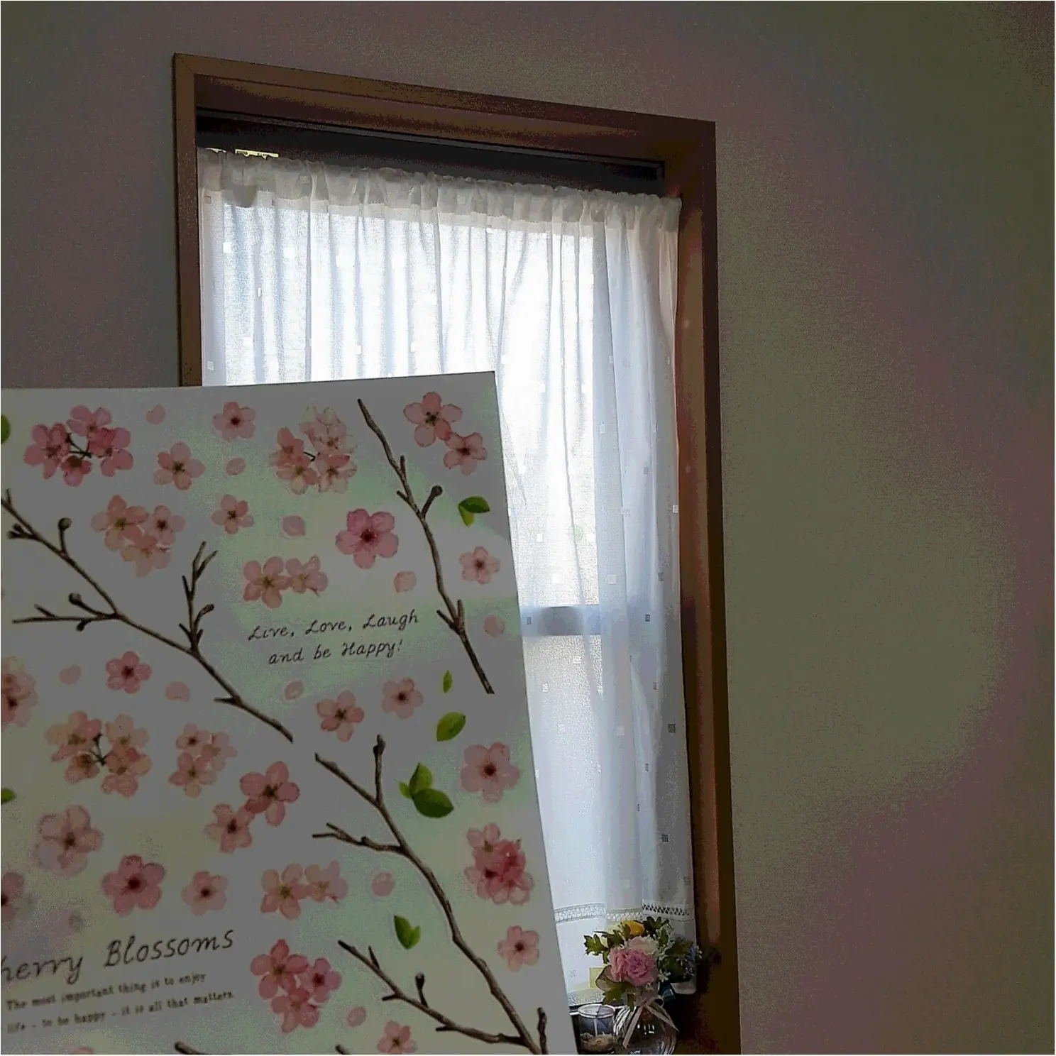 いつでも桜見。。簡単に模様替えできるウォールステッカーが使える!_2