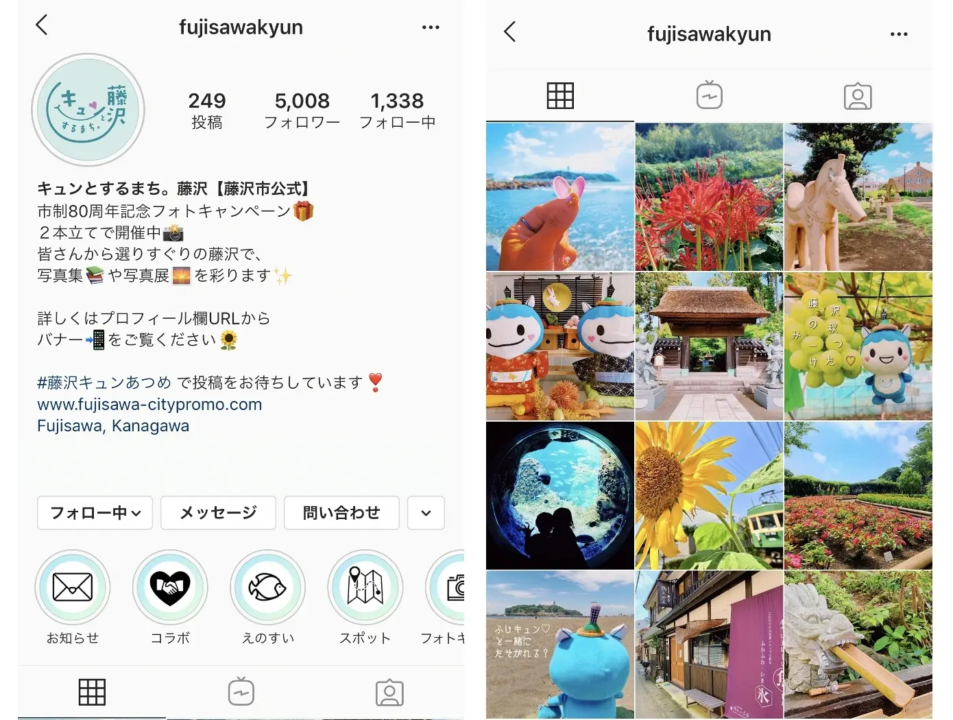 プロデュースした神奈川県・藤沢市の公式SNS