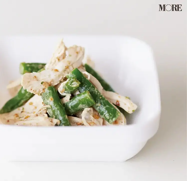 【作り置きお弁当レシピ】2. ゆで鶏むね肉の「ごまマヨ和え」