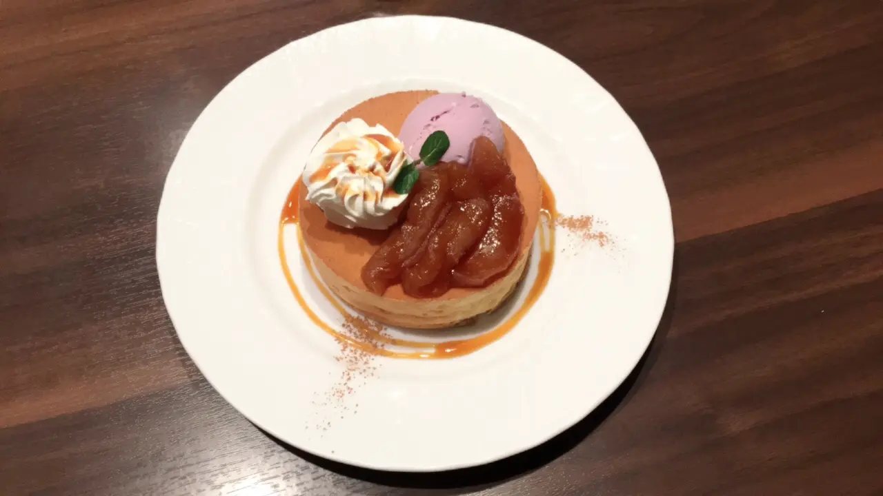 もうすぐ終了!期間限定【星乃珈琲店】キャラメルりんごのスフレパンケーキ♡_1