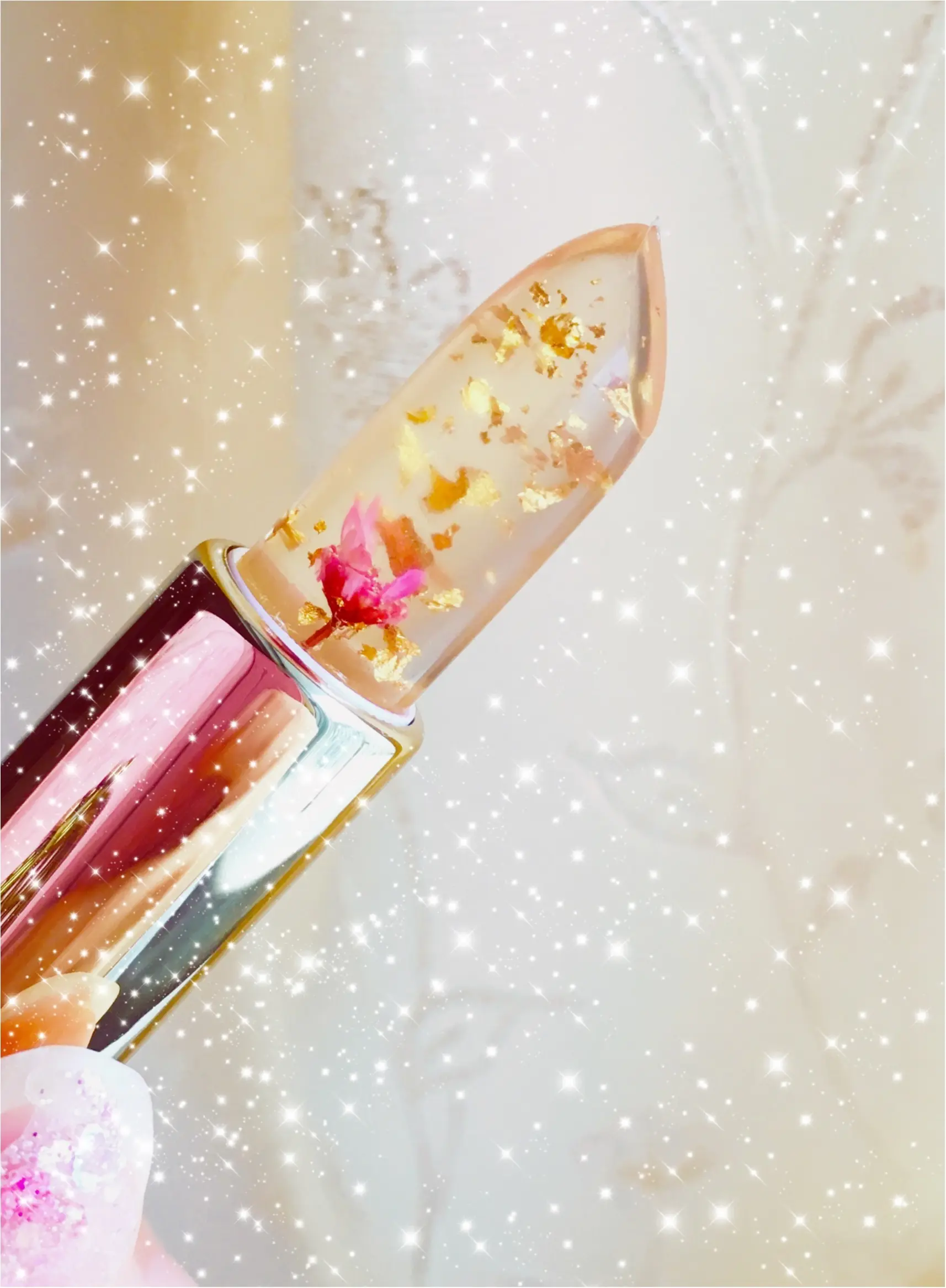 ☺︎♡SNSでも人気のkailijumei✨お花が入った♡透明だけど色が着く!魔法のようなリップ!_1