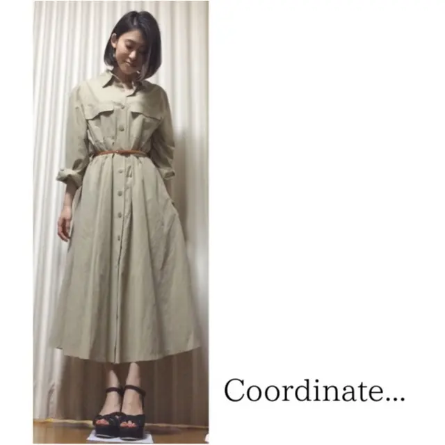 Coordinate... シャツワンピで上品に_1
