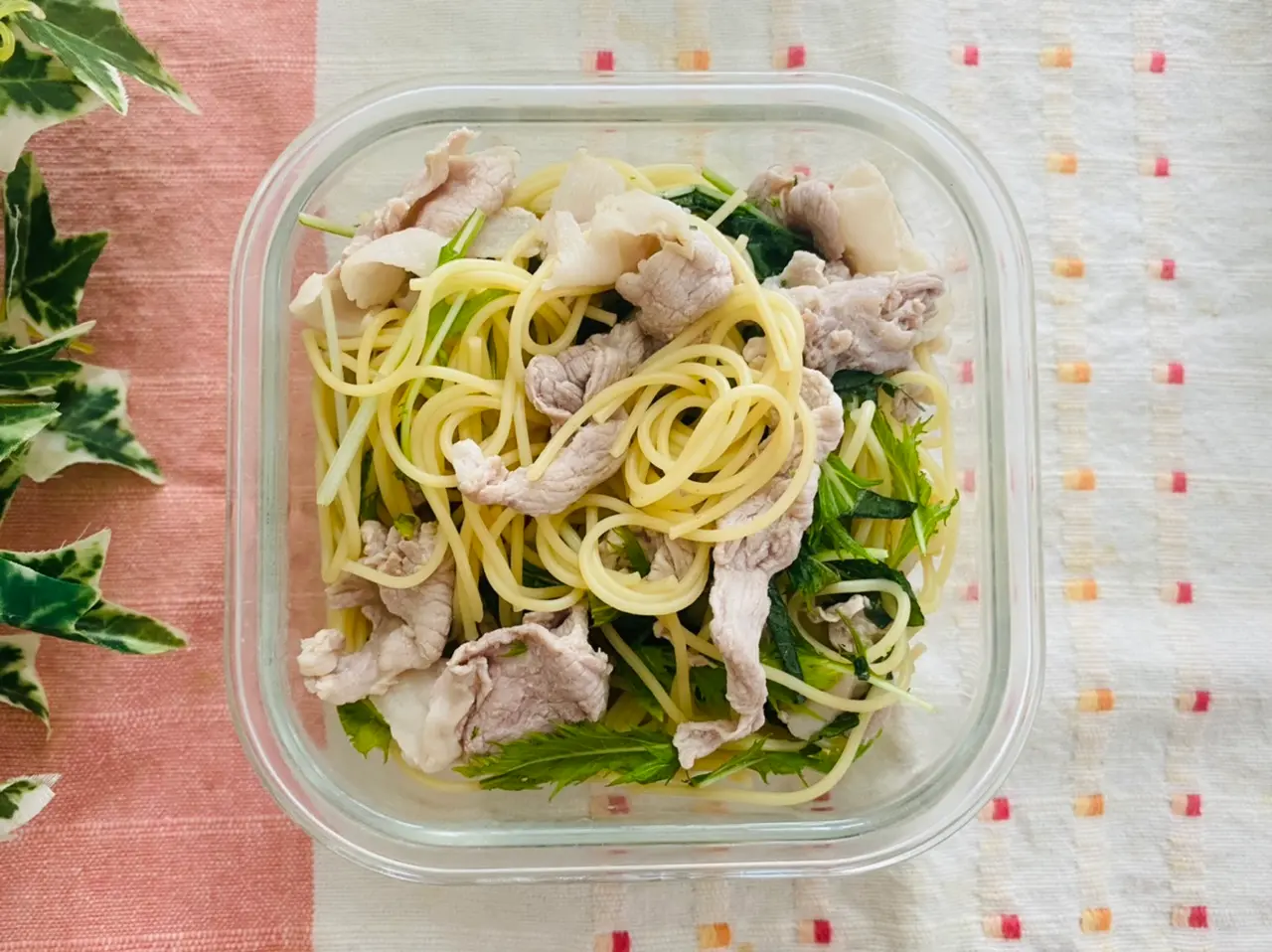 すだちの豚しゃぶパスタ