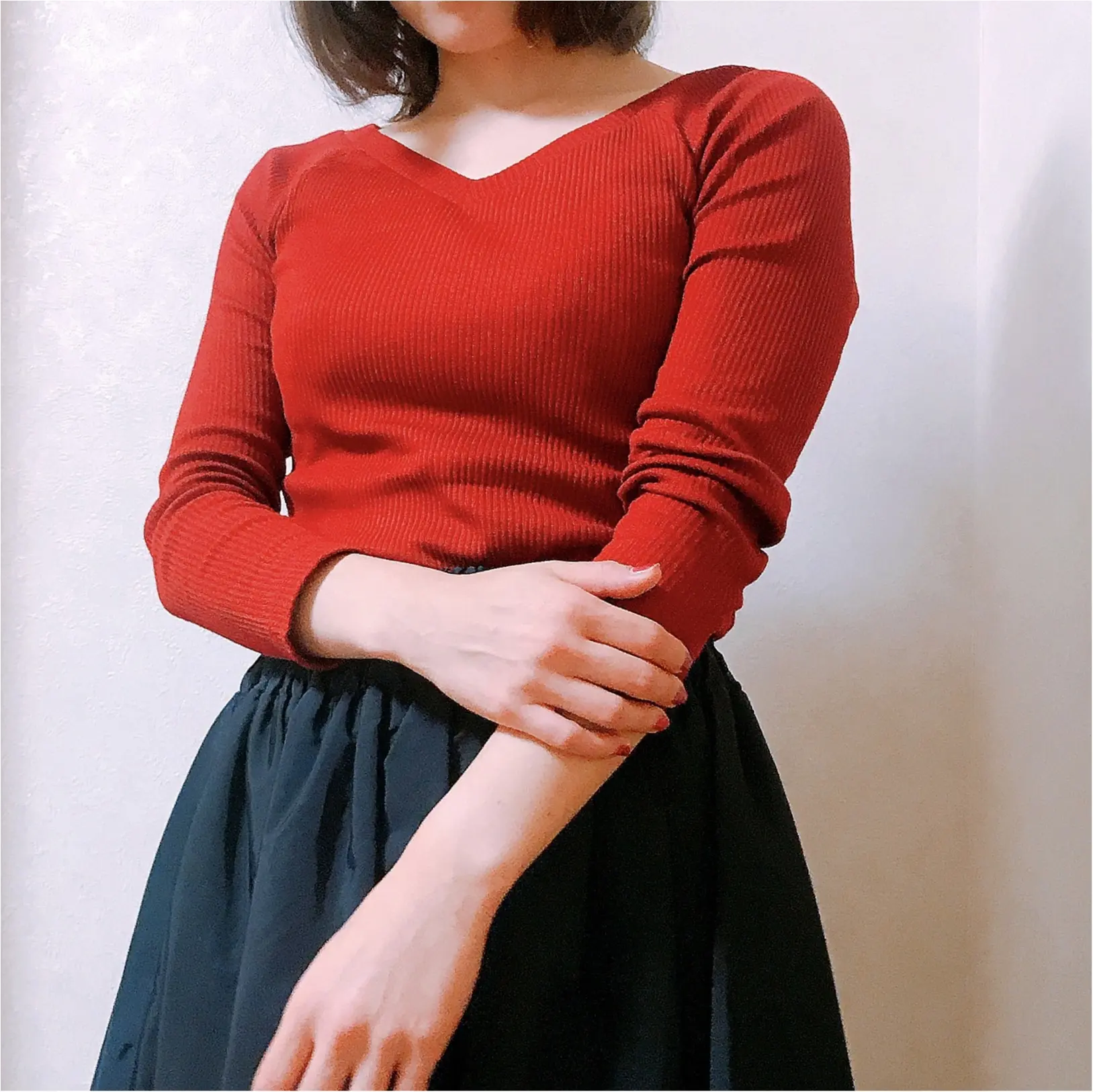 1000円なのに高見え?ユニクロ【リブバレエネックT】が秋仕様に進化♡ サイズの選び方もご紹介!_2