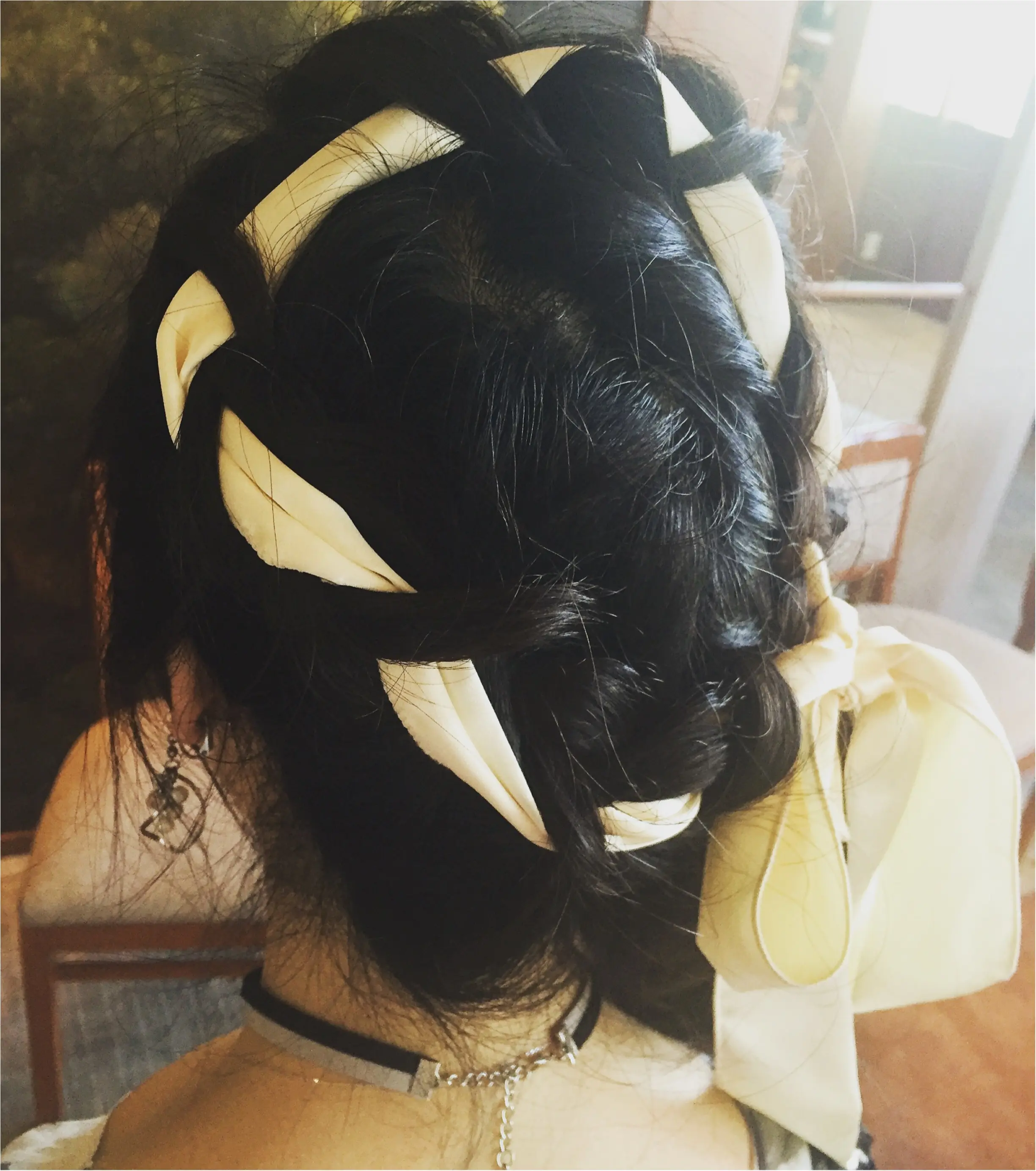 【Party Hair】リボンを使った編み込みアップヘア♡vif art新宿店なら¥2,500でヘアセットできちゃう✨≪samenyan≫_2