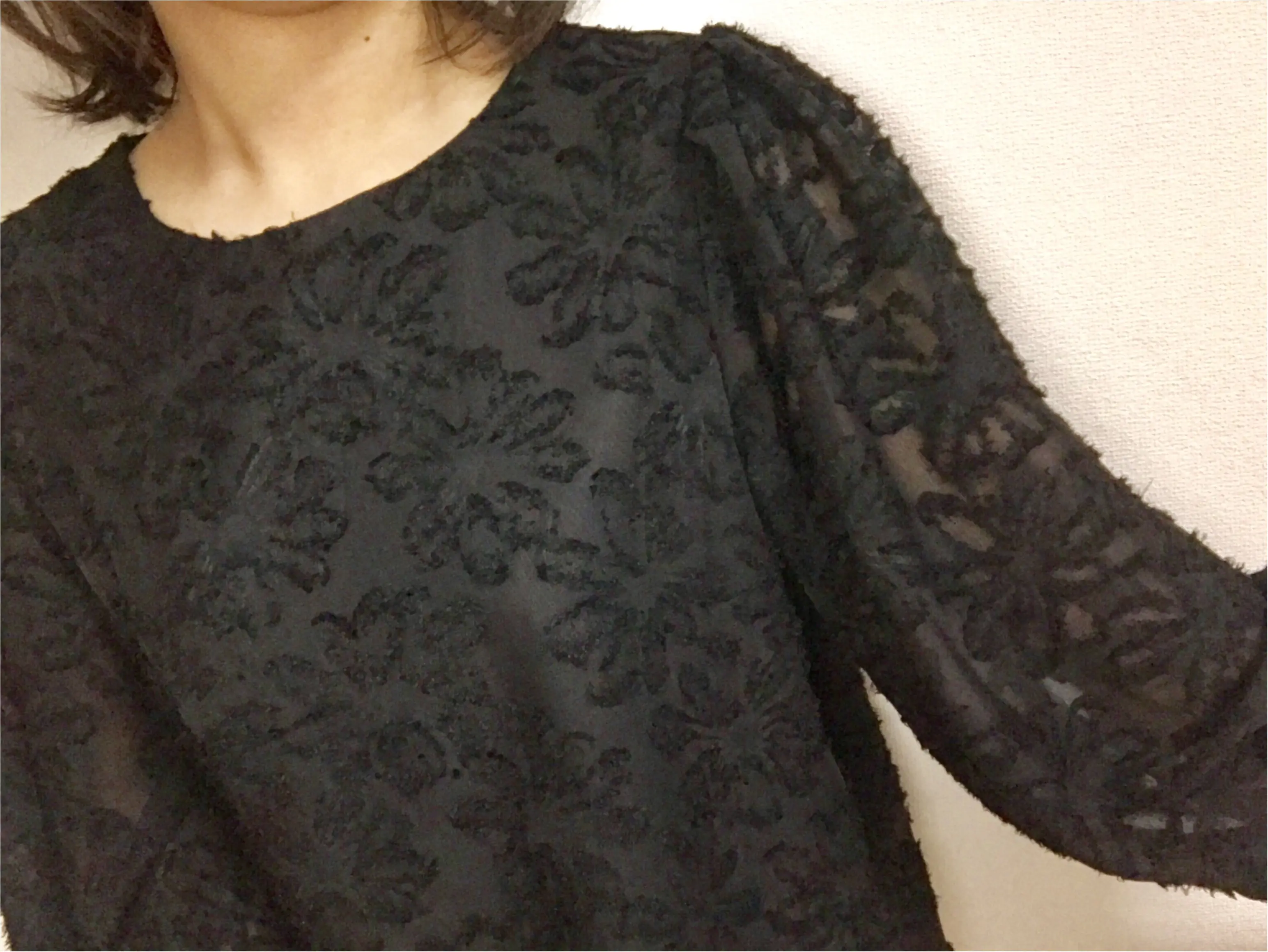 【GU】春の新作ブラウス❤︎春ファッションに“ジャカードブラウス”は欠かせない!「花柄+シースルー」の《神ブラウス》がほんとに神だった。_8