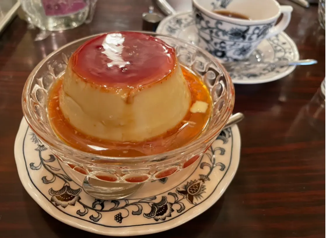 【レトロ喫茶】固めプリンの元祖《ヘッケルン》の「ジャンボプリン」@虎ノ門_4
