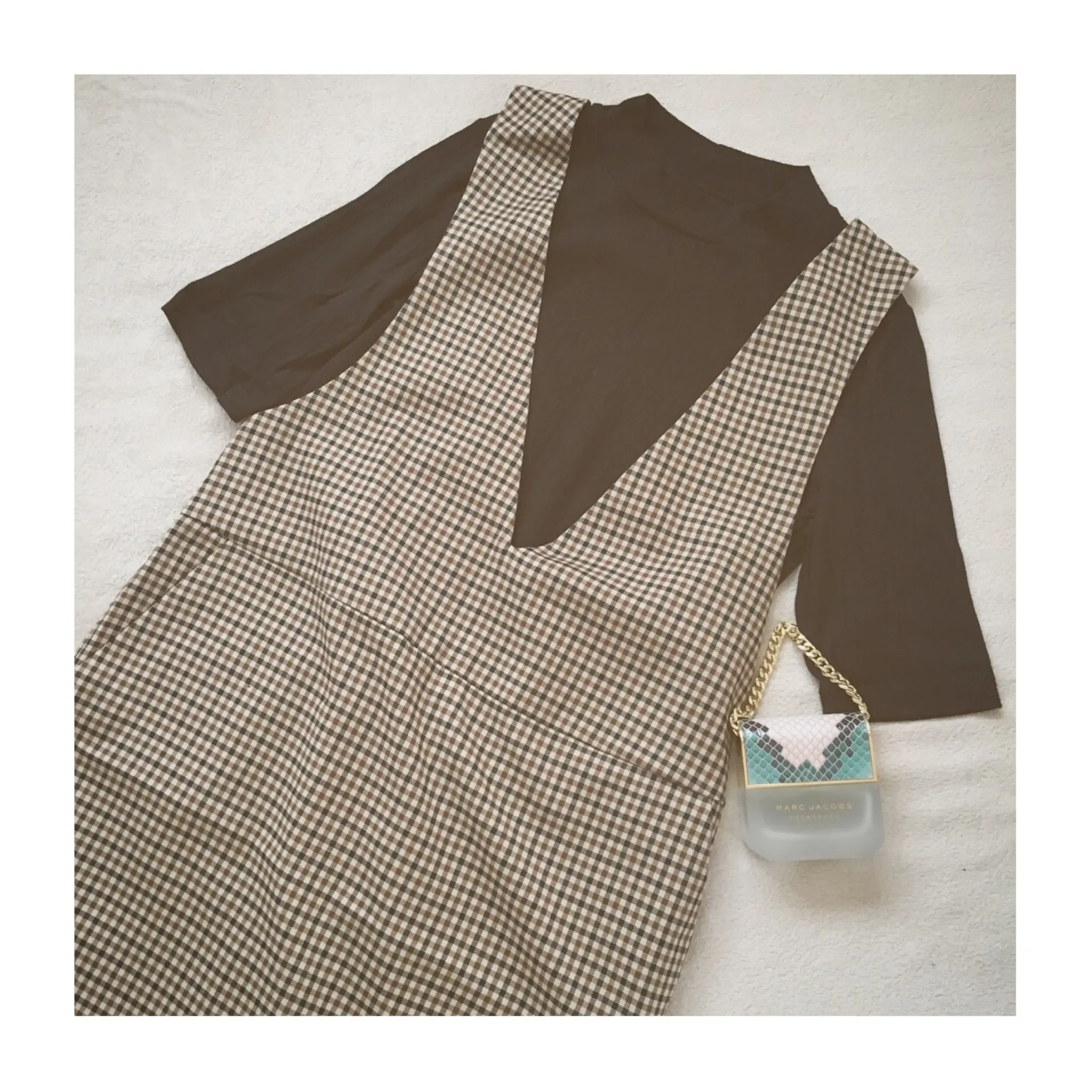 《いま買って秋まで使える!》【GU(ジーユー)】のガンクラブチェックジャンパードレス¥2,490で着まわしコーデ3選❤️_2