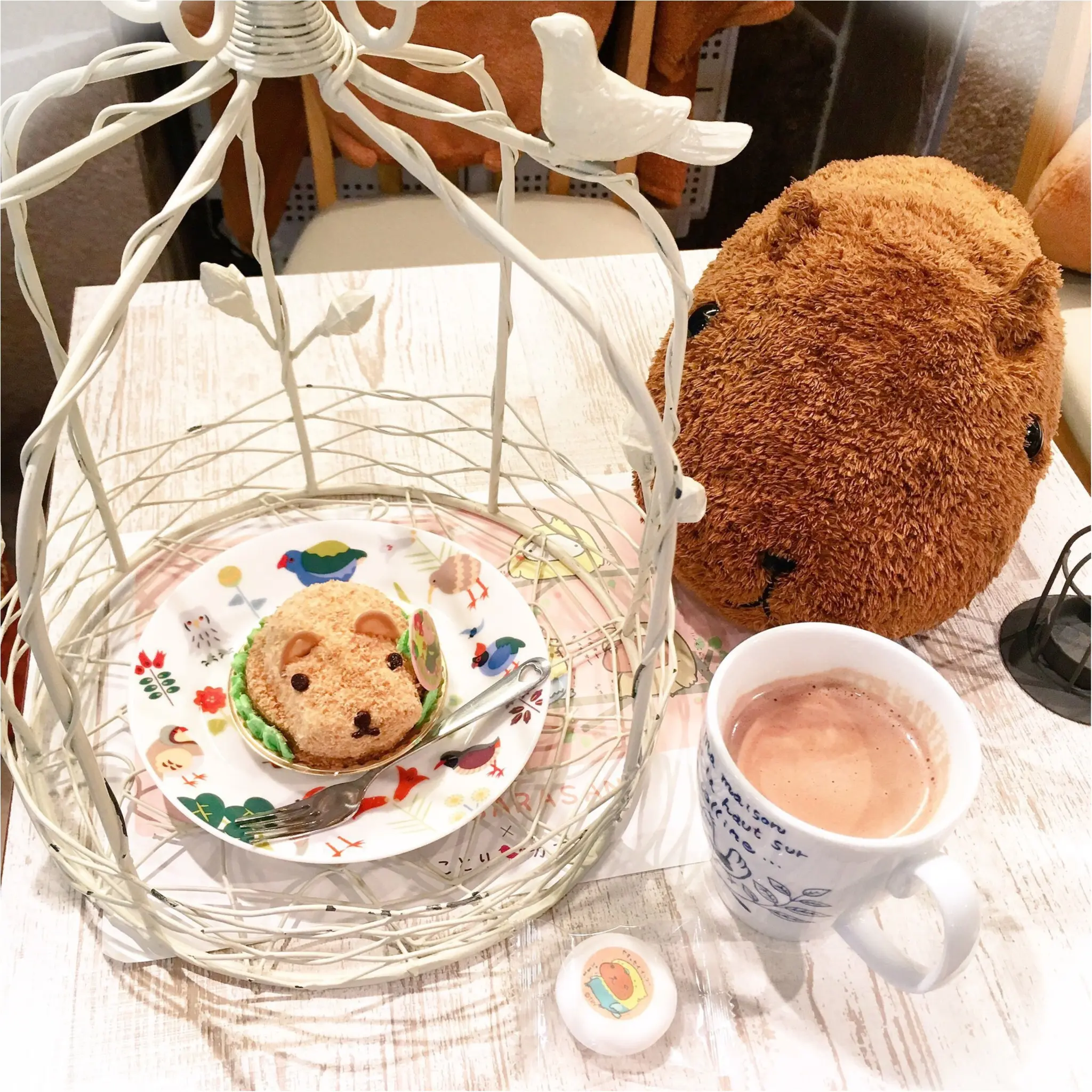 『カピバラさん×ことりカフェ』コラボ♡ことりカフェ表参道店でカピバラさんケーキを食べてきました(﹡´◡`﹡ )_7