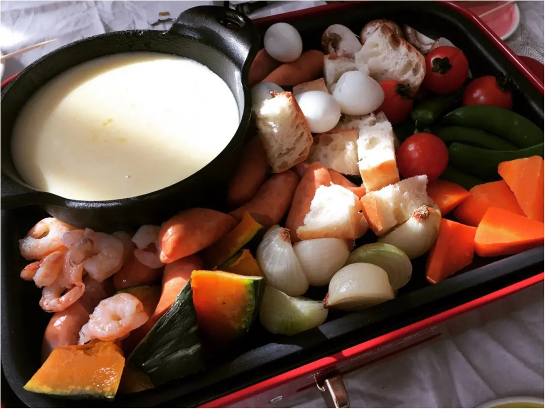 おうちパーティー♡ホットプレートdeチーズフォンデュ!_2