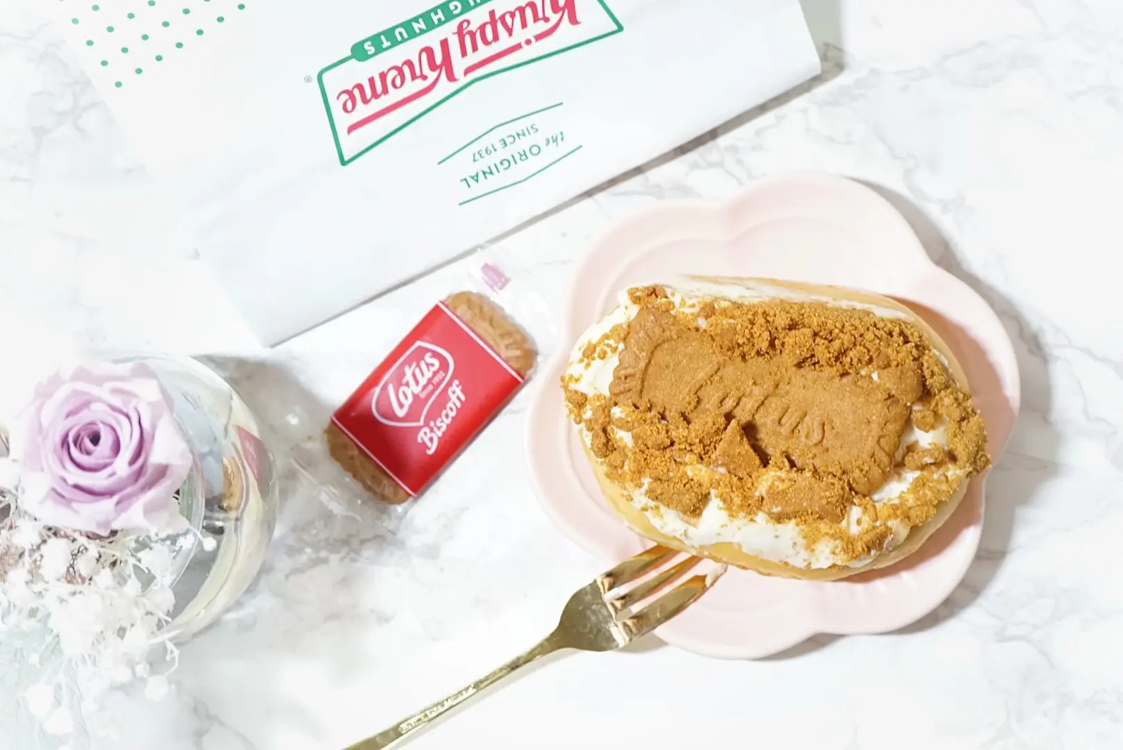 美味しすぎー♡krispy kreme × lotus_1