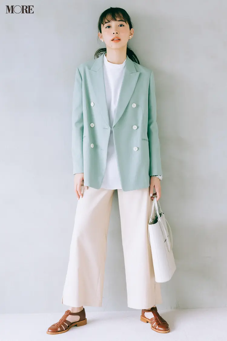 【今日のコーデ】井桁弘恵、きれい色ジャケットで通勤コーデを更新
