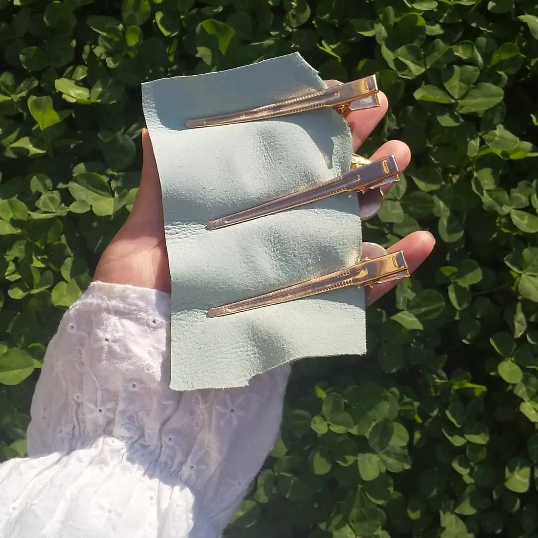 《ハンドメイド》アゲートスライスのヘアクリップ作りました!_2