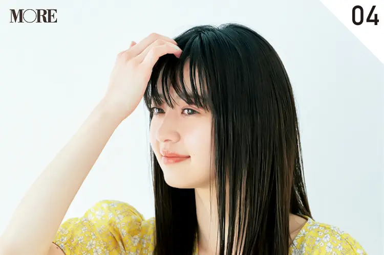 小顔も透明感も叶う! “今いちばん可愛い前髪”の作り方教えます。基本のスタイリングはヘアオイルだけでOK ♬_9