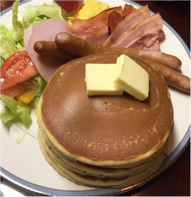 昔ながらの喫茶店でホットケーキランチ♡_4
