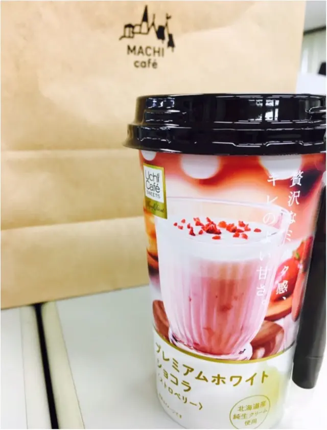ローソンで買える❤️飲むストロベリーショートケーキ!?_1