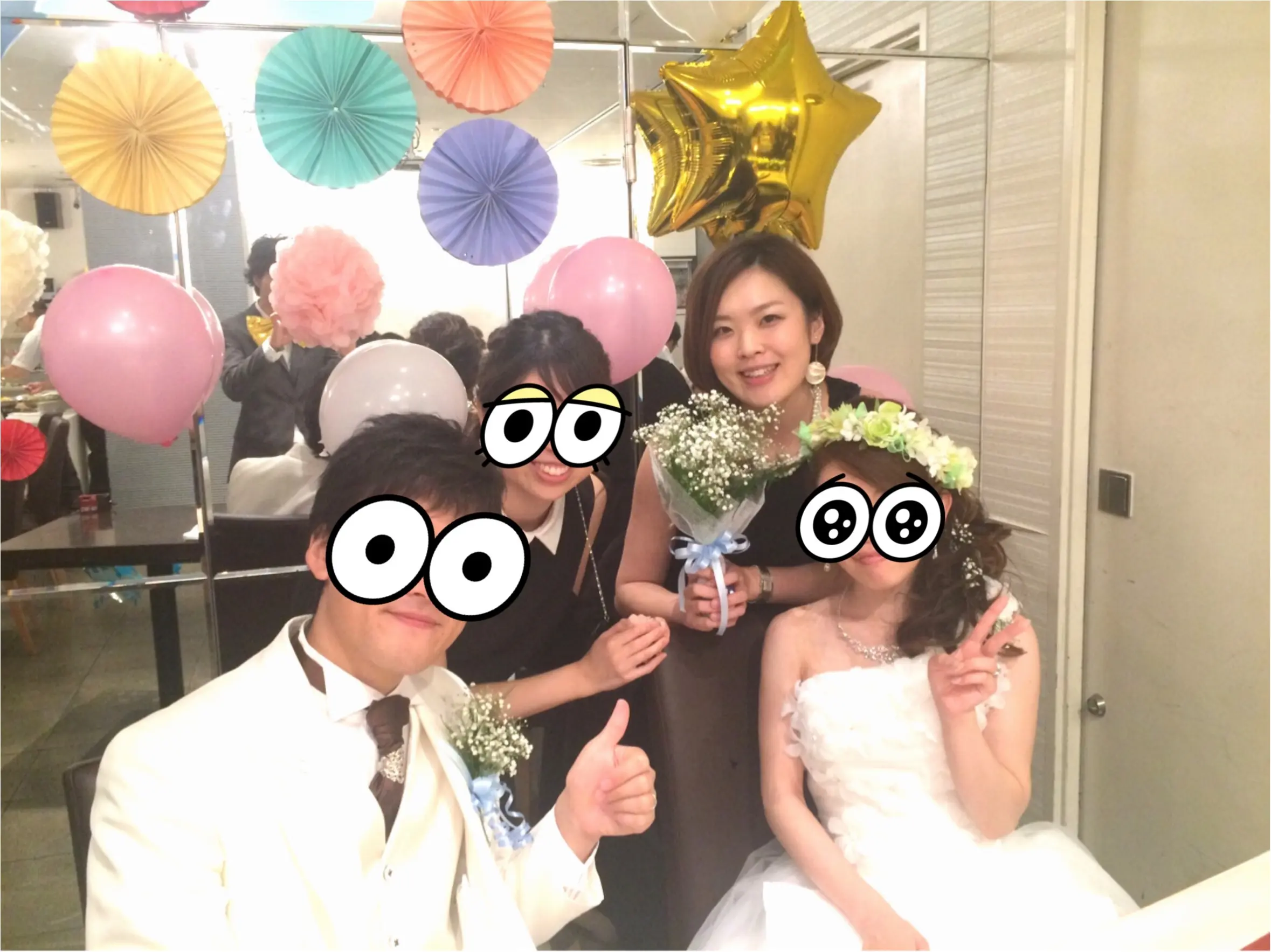 ▶︎▷wedding♡二次会幹事!前回作成したペーパーファンを使って飾り付け♪レポ_10