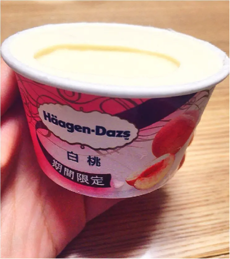 ハーゲンダッツの新作!!白桃を食べました♡_2