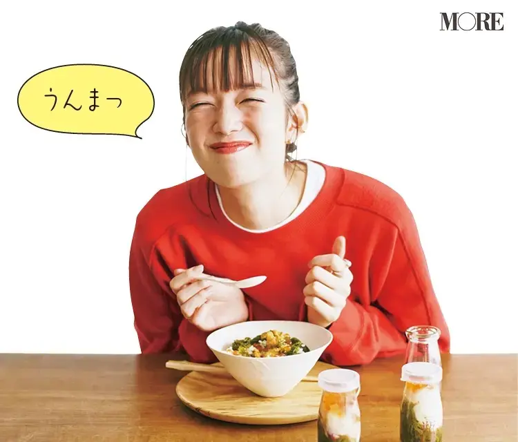 岩手県からお取り寄せした瓶ドンを食べる佐藤栞里
