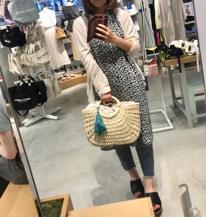 夏はやっぱりかごバッグ★スカーフアレンジが可愛い♡なんと2,700円でGETしました!_2