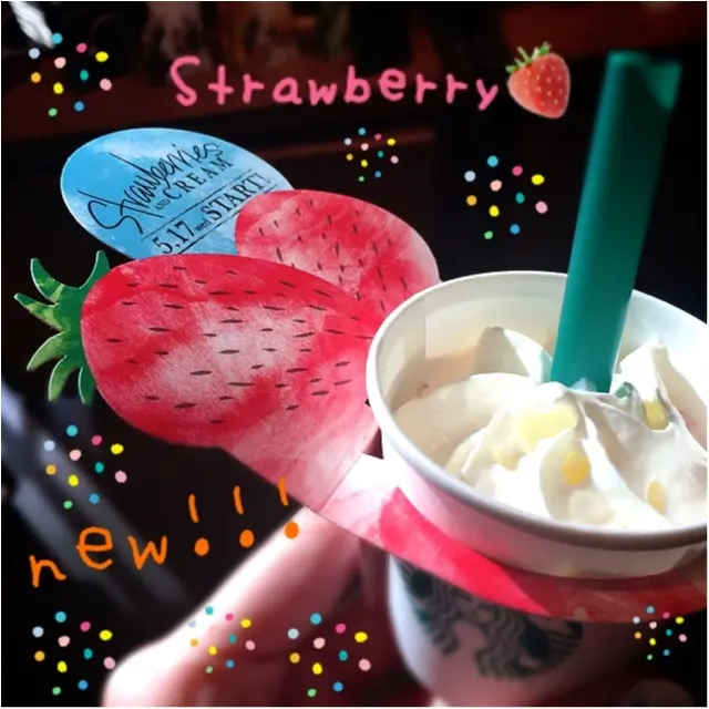 【スタバ】店舗限定のフラペチーノ♡今週発売のストロベリーフラペチーノもひと足お先に試飲できました♡_3