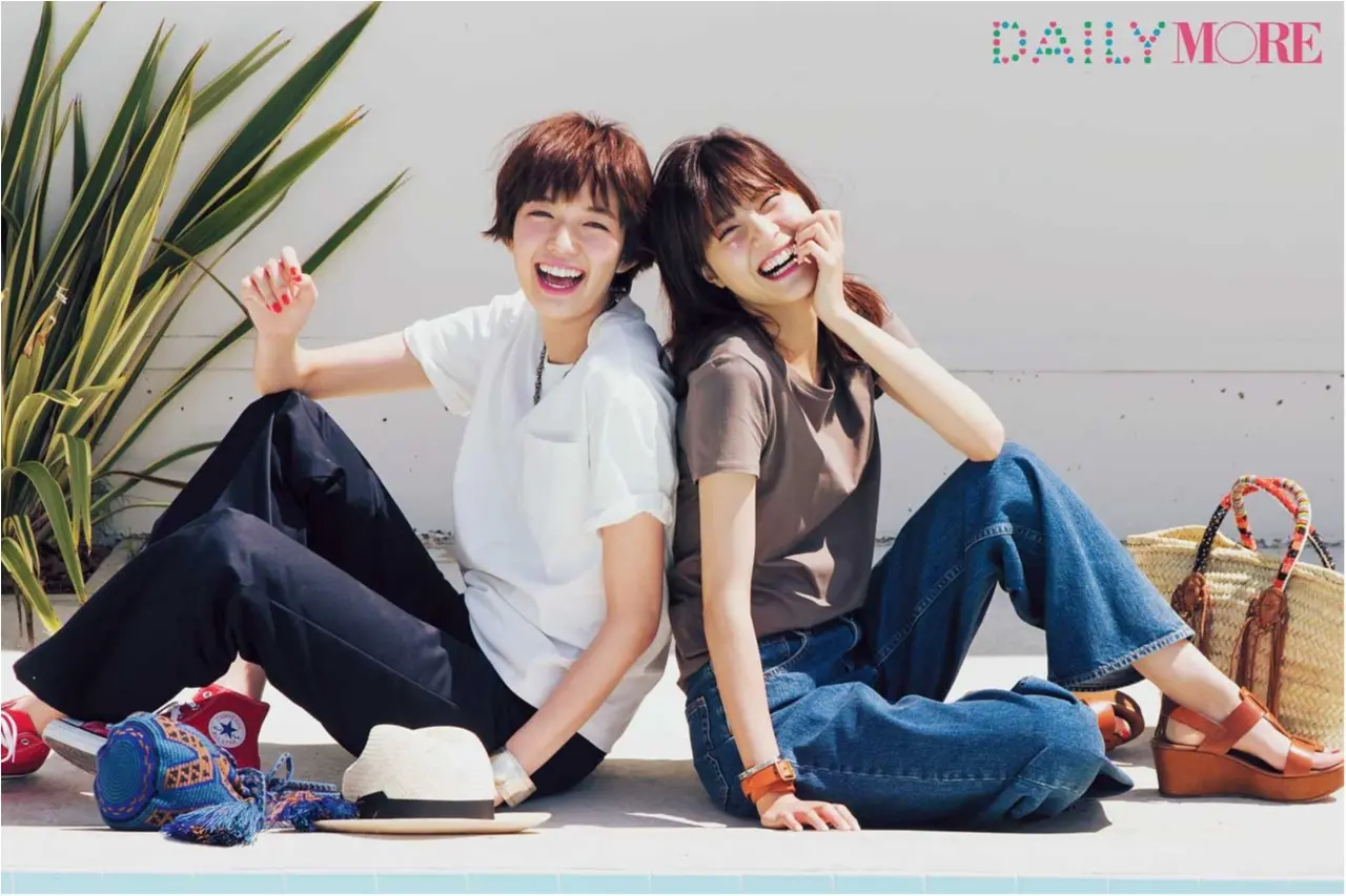 【GET MORE!】ついについに! 佐藤ありさ&佐藤栞里の"ここでしか買えない”コラボTシャツできちゃいました!_1