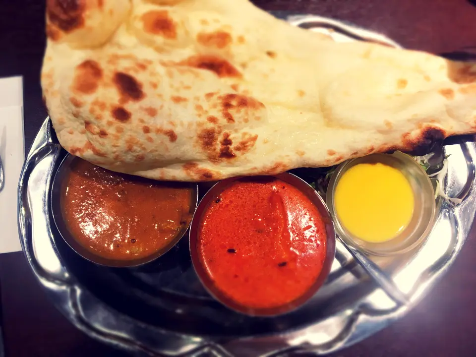 【日本橋】【インドカレー】レディースセットがお得!月に一度は食べてるナン×カレーランチ_1